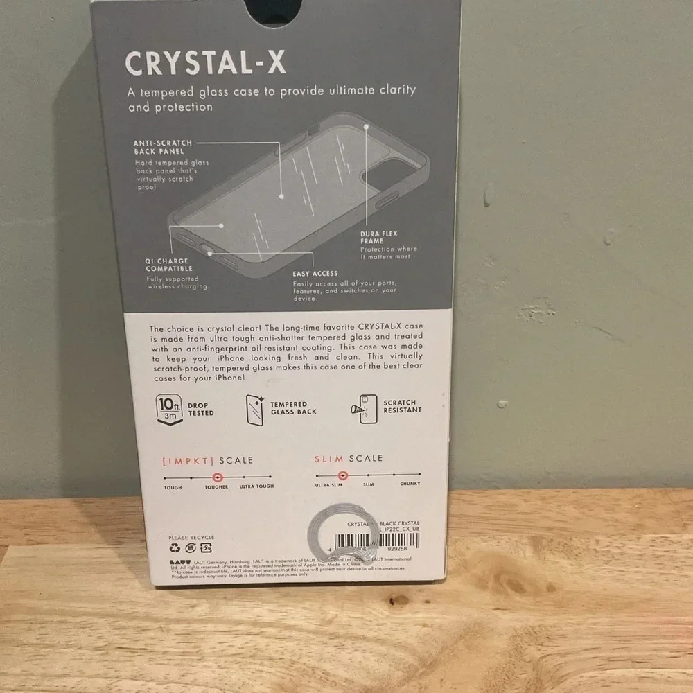 LAUT Crystal-X IPhone MAX 14 phone case. Tempered glass. Drop tested. NEW in box